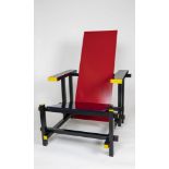 RED, BLUE, AND YELLOW CHAIR AFTER A MODEL BY GERRIT RIETVELD