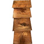 EMILE GALLE (1846-1904) Nesting tables (4 pieces)