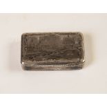 SILVER SNUFF BOX WITH VIEW OF CATHEDRAL OF CHRIST THE SAVIOUR, Russia, Moscow, marker’s mark F.M, 19