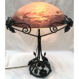 MULLER FRERES (established 1895-1933) Table lamp Signed ‘Muller Freres Luneville’