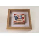 ANDY WARHOL (1928-1987), AUTOGRAPH - Brillo Soap Pads box signed ‘Andy Warhol’ and sketch of Dollar