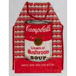 ANDY WARHOL (1928-1987), AUTOGRAPH - Campbell’s Cream of Mushroom Soup Apron signed ‘Andy Warhol’ an