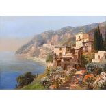 Gottfried ARNEGGER (1905-?) View of a villa by the sea