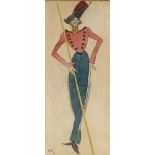 Leon Bakst (1886-1924) Costume design for a Cossack doll in La Nuit ensorcelée (La Boutique Fantasti