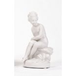 Sèvres biscuit figure group ‘A YOUNG GIRL SITTING WITH A BOW’ MANUFACTURE DE SÈVRES