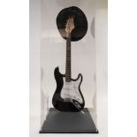 MICHAEL JACKSON (1958 - 2009), AUTOGRAPH - Electric guitar Fender Stratocasterand Hat, guitar signed