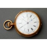 ENGLISH 18K GOLD WATCH AND CHRONOMETER, 19th century