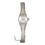 ZENITH. LADIES’ 18K WHITE GOLD AND DIAMOND WRISTWATCH