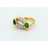 ‘MOI & TOI’ EMERALD AND 18K YELLOW GOLD RING