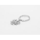 ‘SNOWFLAKE’ DIAMOND AND 18K WHITE GOLD RING