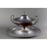 LARGE SOUP METALTUREEN WITH LID AND TRAY