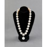 PEARL AND DIAMOND NECKLACE