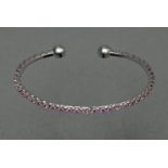 WHITE GOLD AND PINK SAPPHIRE BRACELET