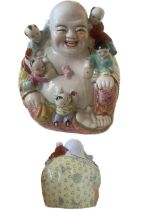 LUCKY LAUGHING BUDDHA WITH 5 CHILDREN
