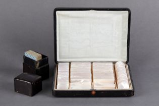 RARE SET OF MOTHER-OF-PEARL CASINO CHIPS AND PLAYING CARDS