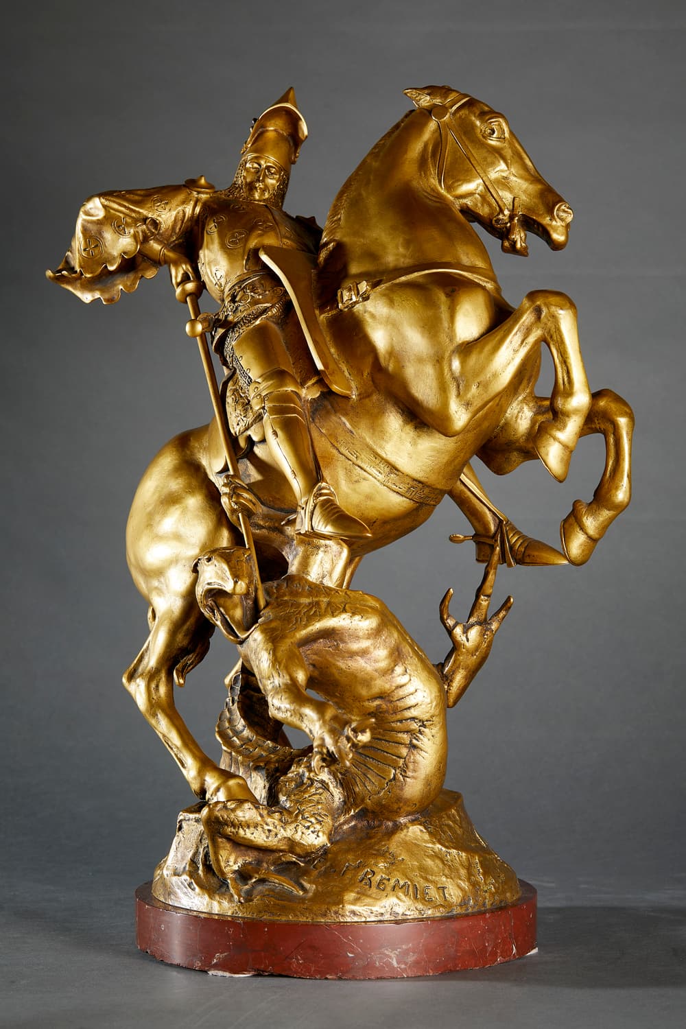 EMMANUEL FRÉMIET (1824 - 1910) Saint Georges et le dragon