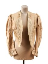 REDFERN COTTON, WOOL AND SILK BOLERO JACKET, CIRCA 1900