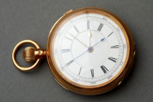 ENGLISH 18K GOLD WATCH AND CHRONOMETER, 19TH CENTURY