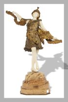 RENÉ PAUL MARQUET (1875-1939) Art nouveau figurine of indian dancer