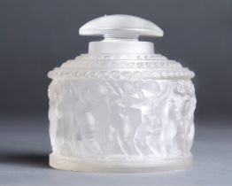 LALIQUE CRYSTAL GLASS PUTTI PERFUME BOTTLE