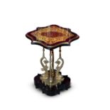 SMALL LOUIS XIV STYLE BOULLE MARQUETRY TABLE Paris, circa 1870