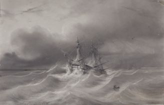 ALEXEY BOGOLYUBOV (1824-1896) Ship in the storm