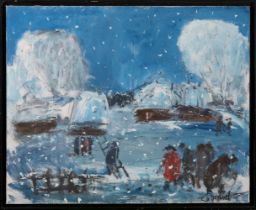 ANATOLY SLEPYSHEV (1932 -2016) Village in winter