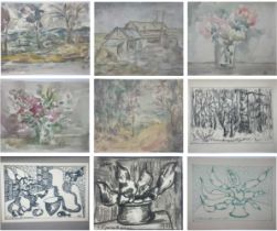 EVGENY KROPIVNITSKY (1893 - 1979) Set of 9 drawings (1 double-sided)