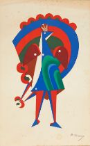 MIKHAIL LARIONOV (1881-1964) Le paon, from the album ?L'art th‚ƒtral d‚coratif moderne?