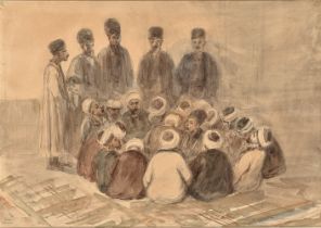 AUGUSTE RAFFET (1804-1860) Crimean Tatars in a mosque