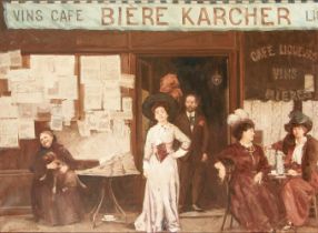 LEON ZEITLIN (1885 -1962) Au caf‚ parisien