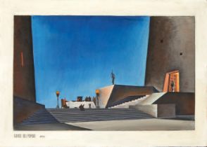 NIKOLAI BENOIS (1901-1988) Set design for the Opera 'Guido del Popolo,' Second Act, Teatro La Scala,