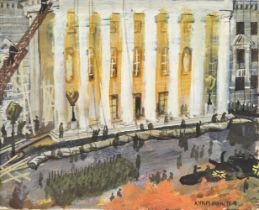 KUKRYNIKSY, 20TH CENTURY Covering the facade of the Bolshoi Theatre, Moscow 1941