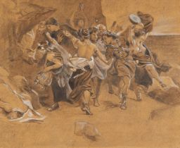 HENRYK H. SIEMIRADZKI (1843- 1902) Sketch for "An Orgy at the time of Tiberius on the Capri island"