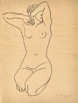 NICOLAS POLIAKOFF (1899-1976) Set of four female nude drawings