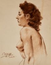 CONSTANTIN WESTCHILOFF (1877-1945) Nude in profile