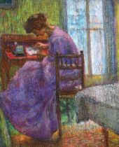 (+) JEAN PESKE (1870-1949) Woman at work