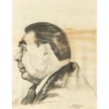 V. RYAZANOV, 20TH CENTURY Portrait of Brezhnev