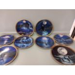 8 Moonlight Fantasy Barry Chall Lenox 1995 Collectors Plates, 2 Fred Stone Collectors Plates 'Arabia