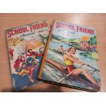 2 Volumes - Girls Crystal Annual 1958/9, 2 Volumes - School Friend Annual 1956 & 1959, Collins Schoo