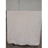 A White Bedspread (Marked) 223cm x 250cm & A White Tablecloth