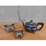 A 3 Piece Plated Tea Service