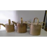 3 Brass Watering Cans