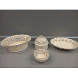 3Pc Leeds Creamware & 4 Other Pieces