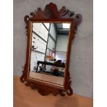 A Georgian Mahogany Wall Mirror