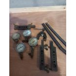 4 Pressure Gauges & Clamps Etc