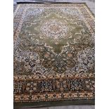 A Green/Brown Patterned Carpet L360cm x 276cm