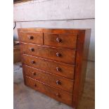 A Victorian Mahogany Scotch Chest (No Base, No Top) H127cm x W122cm x D51cm