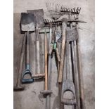 A Large Bundle Of Garden Tools Etc