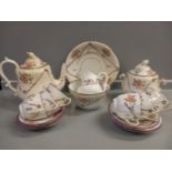 A 17 Pc Lustre Tea Set (Some Damage)